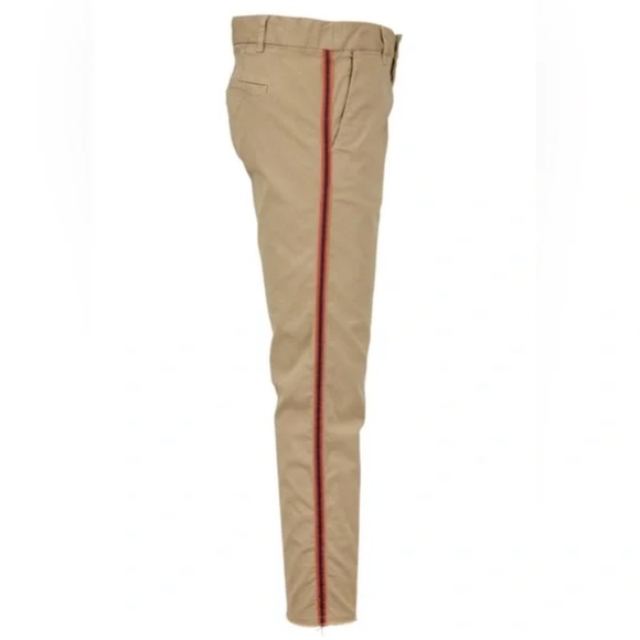 Nili Lotan East Hampton Desert Sand Side Stripe Chino Pants Size 8 - Picture 5 of 16